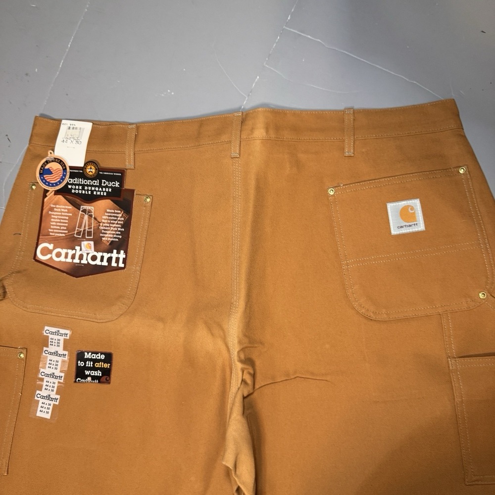 Carhartt B01 BRN Double Knee Duck Canvas Pants 44 30 Vintage USA 90s Union Made